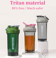 Bouteille de Shaker de GYM Tritan LOGO personnalisé, bouteille de Sport de marque privée, boule de mélange, Shaker de boisson de protéines