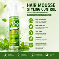 Mousse coiffante OEM&ODM sans résidus pour boucles torsadées, séchage rapide, définition des boucles, mousse brillante et saine pour cheveux bouclés