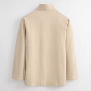 ชุดสูทผ้าลินินคอตตอนจีนสำหรับผู้ชายเสื้อผ้า Hanfu <span class=keywords><strong>ชุดประจำชาติจีน</strong></span>แบบดั้งเดิมมีร่องลึกสำหรับฤดูใบไม้ผลิ - Product Image 2