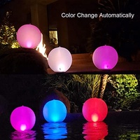 Boule lumineuse gonflable flottante pour piscine, lumières de jardin avec télécommande