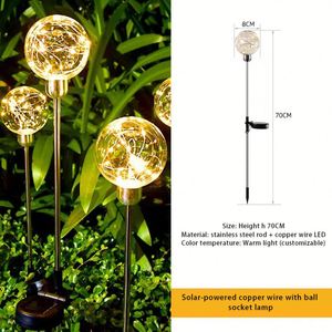 Boule solaire en gros d'usine décoration extérieure étanche cour jardin pelouse lampe scénique parc éclairage paysage lumière - Product Image 6