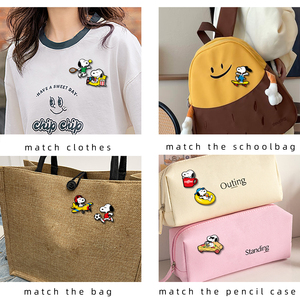 Yini Snoopy lấy cảm hứng từ hợp kim kẽm men pins-UV in sôi động Phù Hiệu phim hoạt hình, bền sưu tầm Món quà lý tưởng & trang phục phụ kiện - Product Image 6