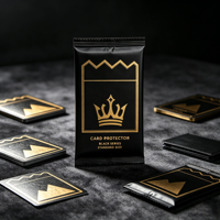 Boîtes mystères personnalisées pour cartes de sport, sacs d'emballage en plastique noir mat thermoscellables pour cartes de jeu