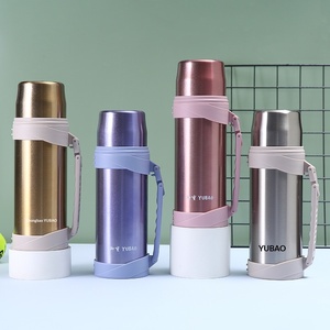 Termo Personalizado de Acero Inoxidable 304, Taza Térmica para Exteriores, Coche, Gran Capacidad, Botella de Viaje con Asa Deportiva y Aislamiento al Vacío - Product Image 1