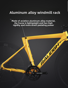 Vélo de route sport en aluminium 700C 25C pour adultes, freins à disque doubles, système de transmission 16 vitesses, guidon pliable bilatéral - Product Image 6