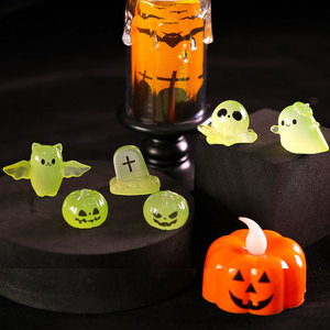 Decorazioni in Miniatura per Halloween che si Illuminano al Buio: Fantasmi, Diavoli, Zucche, Accessori Fai-da-Te, Piccoli Ornamenti in Resina - Product Image 2