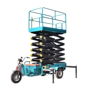 Plataforma de Trabajo Elevadora Móvil, Triciclo Eléctrico con Plataforma Elevadora de Tijera, Elevador de Tijera Móvil de Tres Ruedas - Product Image 3