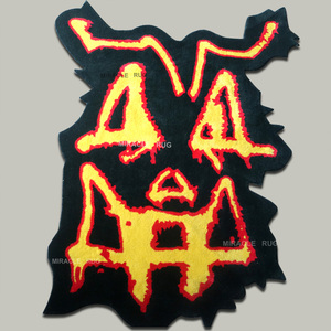 Original lindo Oval óxido naranja moderno tiro alfombra personalizada hecha a mano mechón alfombra Halloween <span class=keywords><strong>Terror</strong></span> calabaza diseño lujosa alfombra - Product Image 5