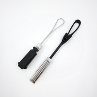 Abrazadera de tensión para cable plano FTTH, de acero inoxidable SS201 SS304, abrazadera de anclaje para montaje en poste, para cable de fibra plana de 2-8 mm
