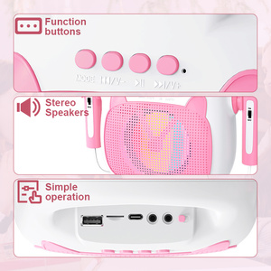 CH-009 d'usine Enfants USB TF Carte FM Radio Portable Portable Karaoké Haut-parleur avec Micro <span class=keywords><strong>Filaire</strong></span> Mignon <span class=keywords><strong>Bluetooth</strong></span> Haut-parleur - Product Image 6