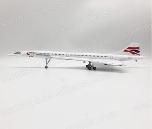 Vente chaude 50CM 1:125 Résine Concorde Modèle <span class=keywords><strong>D</strong></span>'<span class=keywords><strong>avion</strong></span> Britannique avec Lumières LED Jouet Personnalisable pour Collection De Cadeaux De Vacances - Product Image 3