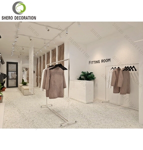 Diseño interior de tienda de ropa de moda, expositor de ropa personalizado, mostrador para tienda de ropa, mobiliario para tienda de ropa - Product Image 2