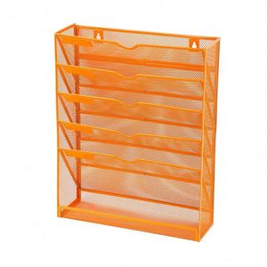 Sam Office <b>File</b> Magazine Holder 6 Tier Metal Mesh Hanging Wall Mounted <b>File</b> Organizer - Product Image 5