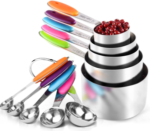 DFU153 2.5ml 5ml 7.5ml 14ml 30ml 60ml 80ml 125ml 125ml 250ml <b>Bake</b> Measure Spoon <b>Kit</b> Stainless Steel Measuring Cup Scoop - Product Image 6