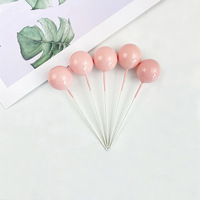 10 pièces/sac, Taille 2, 2,5, 3, 4 cm, Boules artificielles Or, Argent, Rose, Bleu, Décoration de gâteau Joyeux Anniversaire, Fournitures de décoration de gâteaux