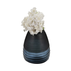Vaso ovale contemporaneo in vetro per l'arredamento del soggiorno, elegante elemento decorativo da tavolo - Product Image 2