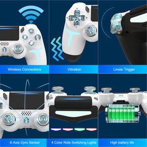 Manettes de <span class=keywords><strong>jeu</strong></span> sans fil /P3 avec éclairage RGB, double vibration, six axes pour PC et <span class=keywords><strong>Steam</strong></span> - Product Image 6