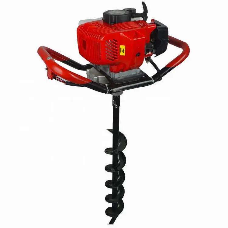 52cc Petrol Gas Powered Mini Earth Auger Post Hole Digger Borer Ground Drill 2 Stroke