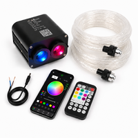 Kit Starlight 751 - 20W, double port, fibre optique RGBW, kit de plafonnier Starlight - 3 mètres - Télécommande RF + application - Garantie : 1 an