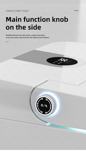Fournisseur chinois de sanitaires : <span class=keywords><strong>WC</strong></span> intelligent en céramique à cuvette allongée, avec bidet intégré et nettoyage facile - Product Image 6