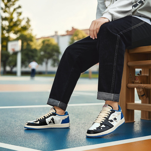 Giày cổ thấp nguyên bản nguyên chất-Móc ngược UNC màu xanh/gấu trúc, giày thể thao bóng rổ thường ngày cho nam nữ - Product Image 1