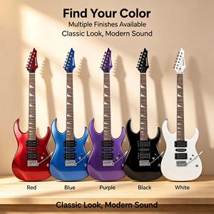 Guitarra Eléctrica D-150 Morada, Cuerpo de Tilo, Mástil de Arce Canadiense, Acabado Brillante, 24 Trastes y Puente D-15 - Product Image 5