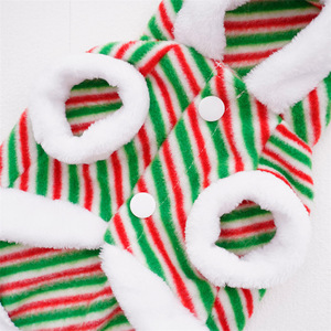 Shine Pet Christmas Striped Reindeer Costume Warm Winter <b>Clothes</b> <b>For</b> Dog <b>Cat</b> Two-legged Garment - Product Image 3