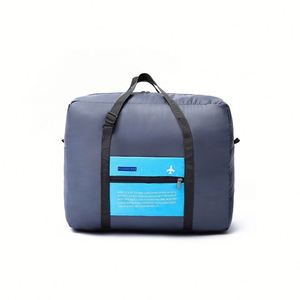 Sac de voyage pliable en nylon imperméable de style coréen, sac de rangement créatif pour avion, sac à roulettes, capacité 20-35L, respirant - Product Image 1