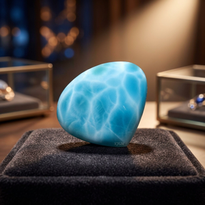 "4mm corazón Natural Larimar" Venta al por mayor precio de fábrica de alta calidad piedras preciosas sueltas | LARIMAR NATURAL de República Dominicana | - Product Image 4