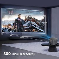 Projecteur intelligent LED F18 Full HD 1080P 350 ANSI Android 11 avec 2 Go de RAM/16 Go de stockage, portable pour le bureau et le cinéma