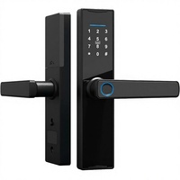 Nouvelle Arrivée 2025 Serrure de Porte Intelligente F8 Tuya Déverrouillage par Empreinte Digitale Maison Intelligente Écran OLED Contrôle à Distance par APP Design Barre