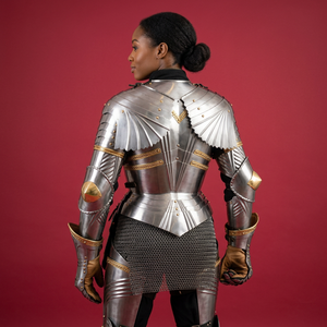 Traje de Armadura Gótica 3D Completo de Acero Plateado Antiguo para Caballero, Usable, para Exhibición, Reenactamiento, Pieza de Arte Coleccionable - Product Image 2
