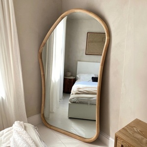 <span class=keywords><strong>Espejo</strong></span> de Pie de Madera Ecológico de Estilo Francés Moderno, Irregular, de Longitud Completa, Montado en la Pared, 5 mm de Grosor, para Aniversario - Product Image 6