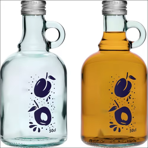 Botella de aceite de oliva con asa 750 ml Botella redonda transparente personalizada Fabricante Botella de vidrio de bajo <span class=keywords><strong>precio</strong></span> de miel - Product Image 3