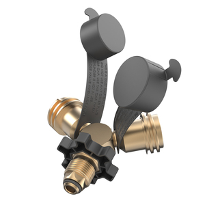 ตัวแยกโพรเพนแบบ 2 ทาง และ 3 ทาง รูปตัว Y, ข้อต่อโพรเพนทองเหลืองแท้ 100% สำหรับเตาบาร์บีคิว, รถบ้าน, เครื่องทำความร้อน พร้อมฝาครอบ - Product Image 2