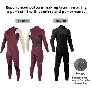 Traje de Buceo Profesional de Alta Elasticidad, de una Pieza, con Cierre Frontal, de <span class=keywords><strong>Neopreno</strong></span> de <span class=keywords><strong>4</strong></span>/3mm o <span class=keywords><strong>3</strong></span>/2mm, para Hombre - Product Image 3