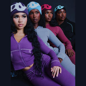 Waffel-Damenkleidung 2-Teiliges Set Trainingsanzüge Maßgefertigte Reißverschluss-Jogginghose und Hoodie-Set Herbst Winter Casual Outfits für Damen - Product Image 4