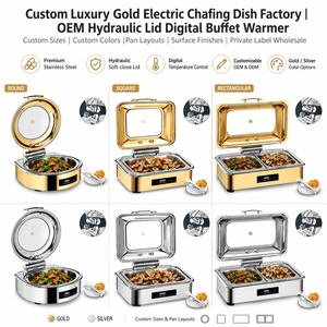 YITIAN Hôtel de luxe 201 en acier inoxydable marmite chauffante électrique chauffe-plats buffet chauffe-plats réchaud - Product Image 2