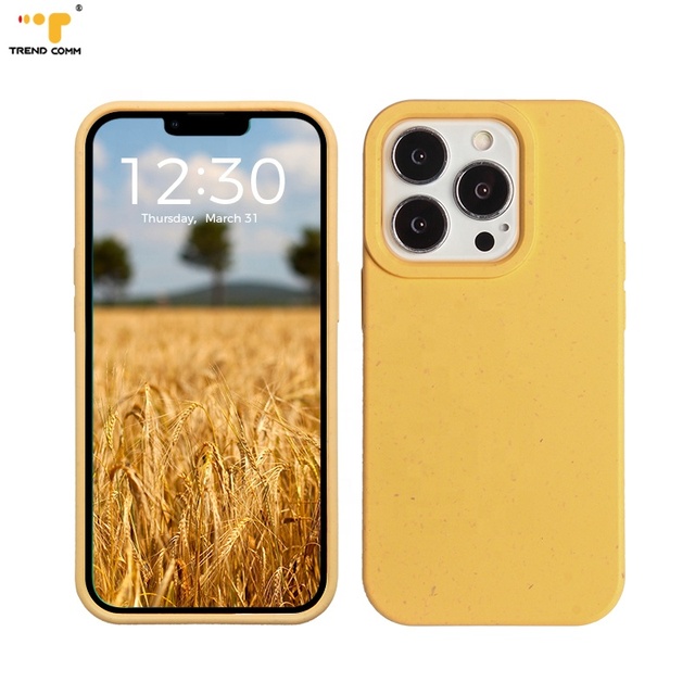 2026 New Eco Friendly 100% Compostable Biodegradable Phone for iphone 14 Pro Max 13 Custom Mobile Cover