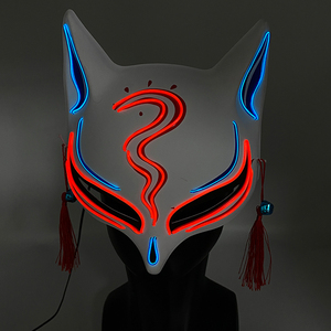 Funny Girl Masques de renard lumineux pour femmes Masque lumineux pour <span class=keywords><strong>le</strong></span> visage supérieur Glow in the Dark Cosplay Neon Disguise <span class=keywords><strong>Mask</strong></span> Supplies - Product Image 1