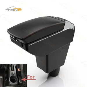 TONC Custom-Designed Sturdy ABS Armrest Box with Cup Holder for Renault Logan - Ensuring Durability and Practicality