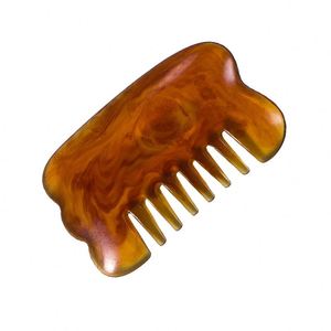 Vente chaude Résine Cuir Chevelu Massage Peigne Coloré Tête Merdian Gua Sha Peignes Visage Corps Cheveux Massage Grattage Outils pour Soins De La Peau - Product Image 2