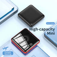 Batterie externe sans fil magnétique 10000mAh avec 4 câbles intégrés, Li-Polymère, charge rapide 22.5W, ultra-mince, écran LED, chargeur portable
