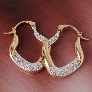 Eleganti Orecchini Pendenti Geometrici per Donne, Gioielli Minimalisti Scintillanti alla Moda - Product Image 1