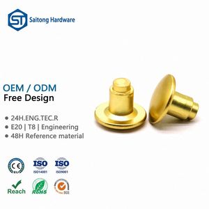 Rivets à tête pleine en cuivre massif sur mesure 2,16 mm, fabrication chinoise, quincaillerie de fixation pour machines industrielles, assemblage OEM, Grade 9 ISO - Product Image 1