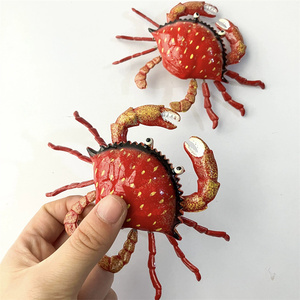 Simulated Crab Refrigerator Magnet Painted Home Decoration Daily 3d Fridge Magnet Food Miniature - Product Image 5