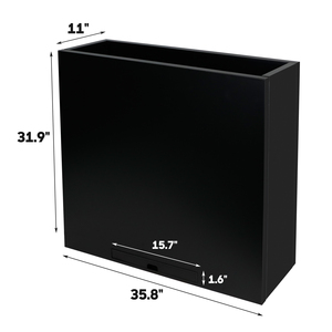 Jardinera Grande <span class=keywords><strong>de</strong></span> Acero para Exteriores, Resistente, <span class=keywords><strong>de</strong></span> Acero Martillado, 36 Pulgadas <span class=keywords><strong>de</strong></span> Alto, Maceta Rectangular <span class=keywords><strong>de</strong></span> Metal - Product Image 5