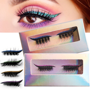 Faux <span class=keywords><strong>cils</strong></span> bouclés auto-adhésifs naturels pour les yeux, pour les femmes occidentales, maquillage rapide, <span class=keywords><strong>cils</strong></span> recourbés - Product Image 1