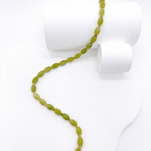 NS5124 Nuova Collana <span class=keywords><strong>di</strong></span> Perle in Pietra Naturale Ematite e Giada con Catena in Acciaio Inossidabile Placcato Oro 18K, Gioiello Quotidiano - Product Image 5