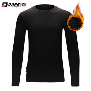 Maillot de cyclisme personnalisé Darevie Winter Black, en polaire thermique, couche de base chaude, unisexe, <span class=keywords><strong>sous</strong></span>-vêtements de vélo - Product Image 1